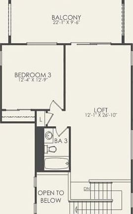 Second Floor 3 br 3 ba