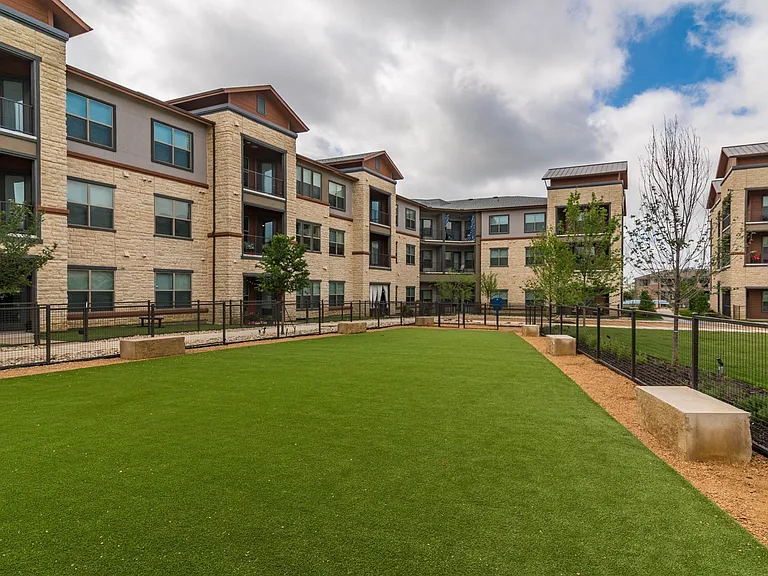 Our furry residents love our enclosed pet park.