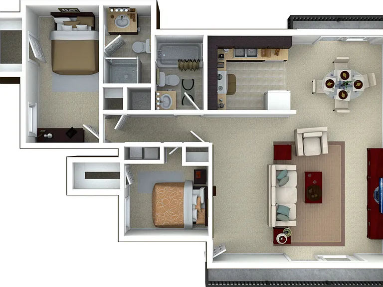 Residence 4 2x2 1200 sq ft Residence 4 2x2 1200 sq ft