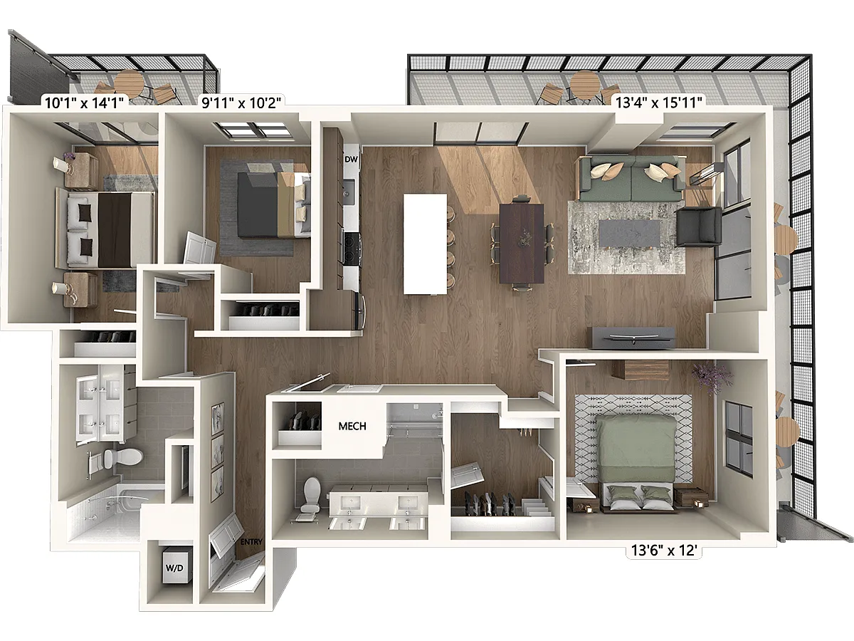 Floor plan C01A-Scheme3