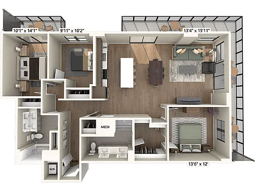 Floor plan C01A-Scheme3