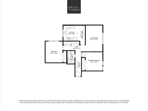 Floor plan 2 Bedroom 1 Bath