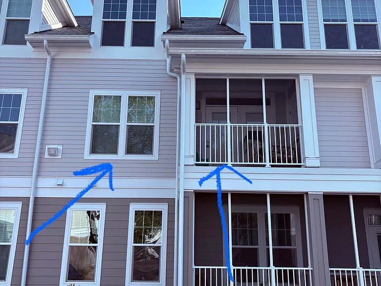 Unit with screen porch