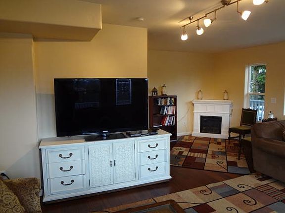 Living room which takes all of second floor