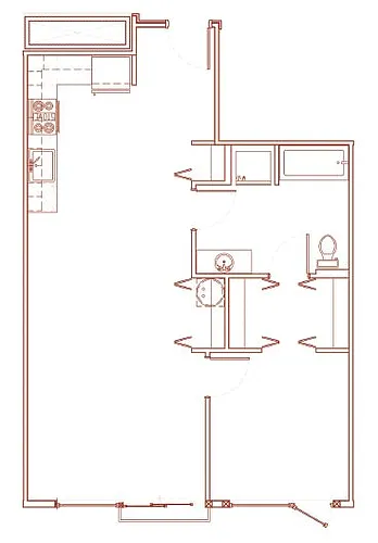 Floor plan 1X1 A