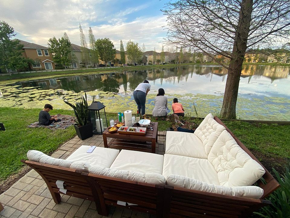 Outside patio for family fun
