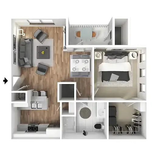 Floor plan 1 X 1
