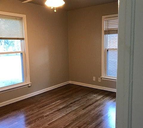 Newly refinished hardwood floor