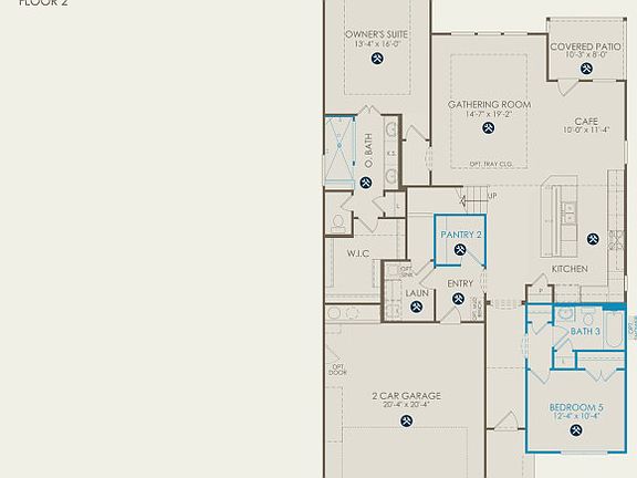 Caldwell Floor Plan, Quick Move-in Home, Floor 1