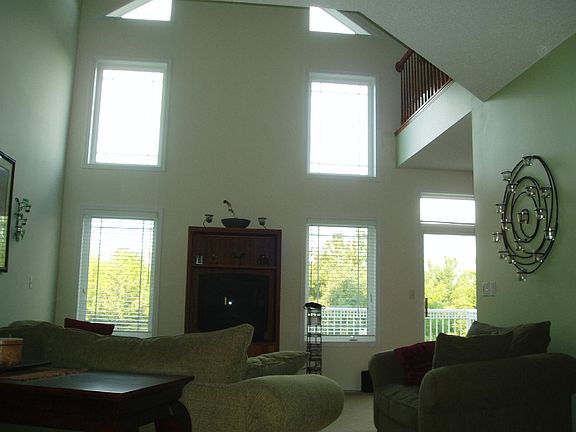 Living Room with vaulted ceilings