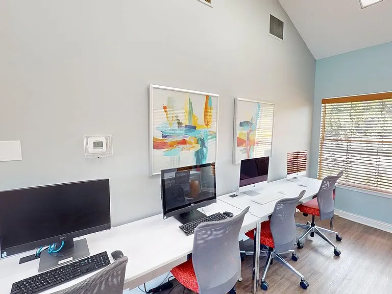 Business Center with Computers and Printer