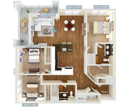 Floor plan C1-1-1415