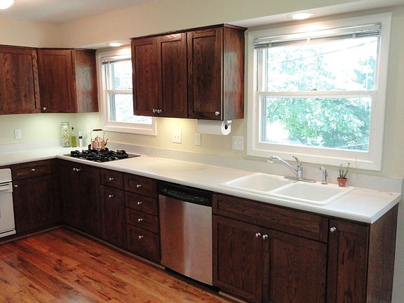 Kitchen has built in pantry