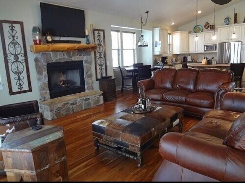 living room with Kitchen/ upstairs