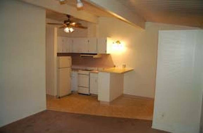 Living area & kitchen