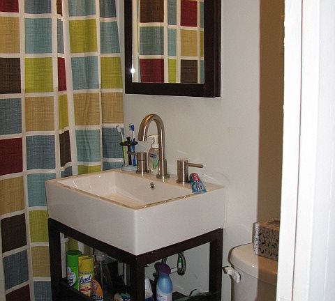 Glimpse of the bathroom