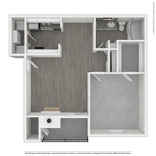 Floor plan Cypress - 1x1 Extra Large
