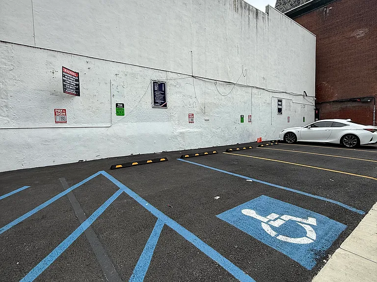 Parking lot next to the building