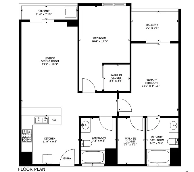 Floor plan 2BED