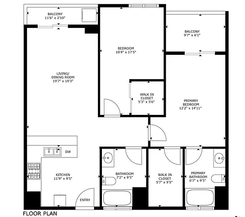 Floor plan 2BED