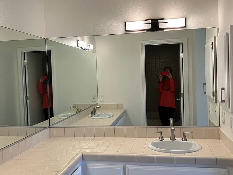 Master bath 1, dual sinks.