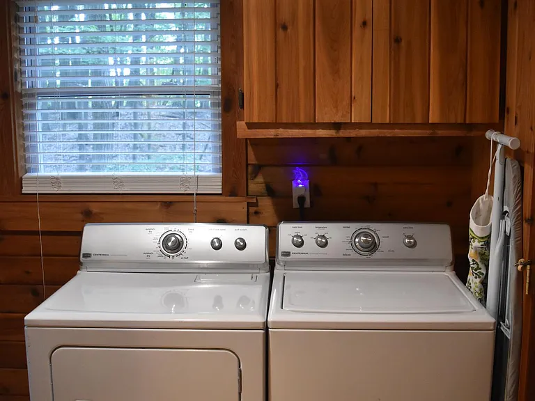 Laundry area in full bathroom