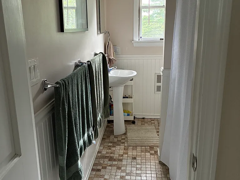 Bathroom - tiled floor. Full tub/shower