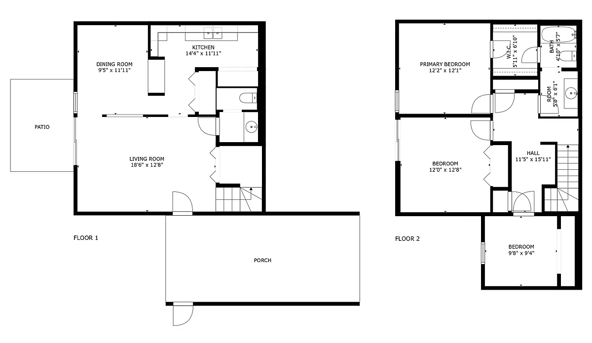 Floor plan Townhouse 3x1.5