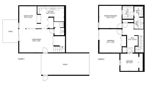 Floor plan Townhouse 3x1.5