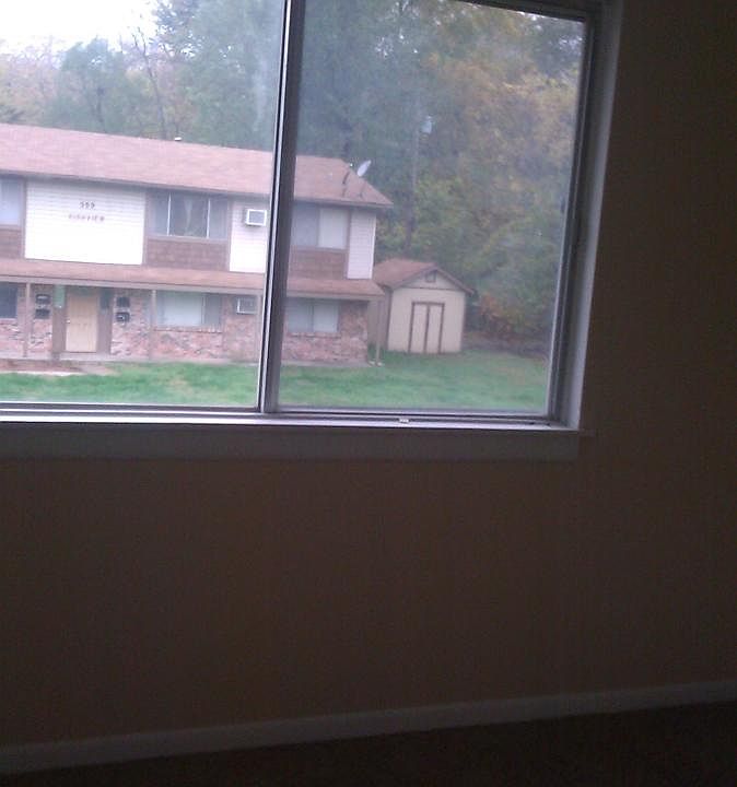 Living room view over courtyard