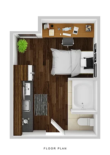 Floor plan studio Small-The Neon