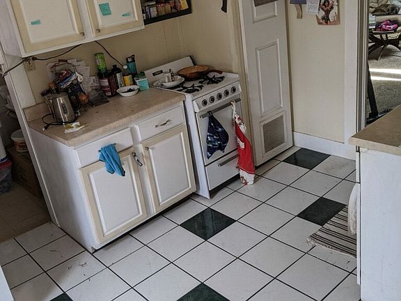 Kitchen with gas stove