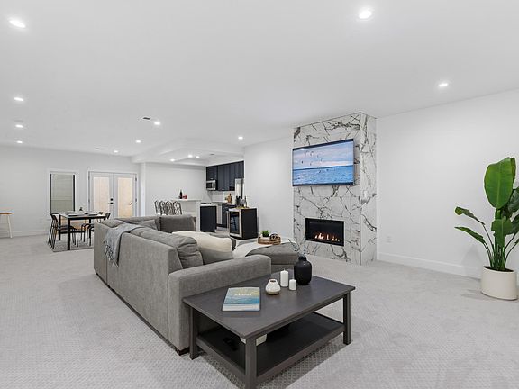 Open living room and kitchen