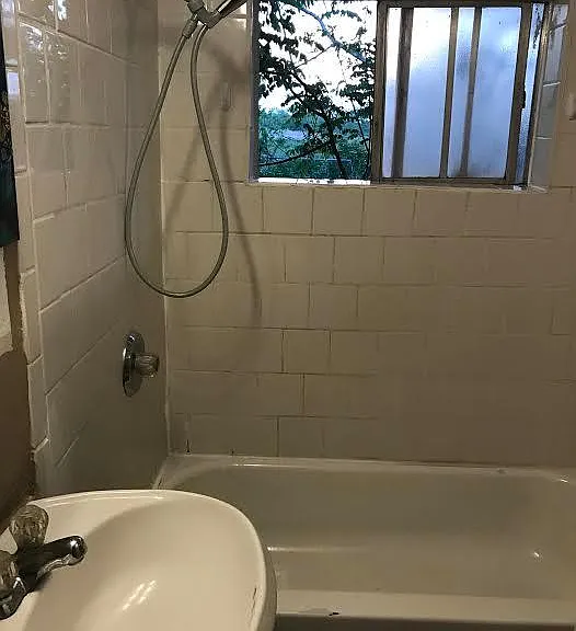 shower with country views