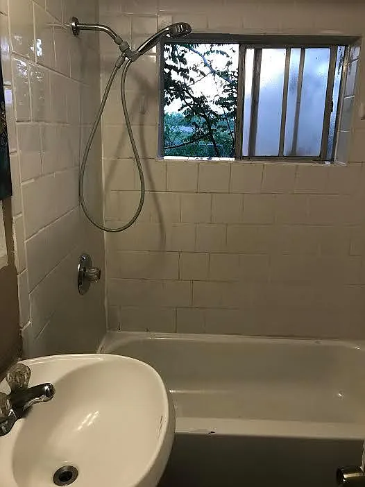 shower with country views