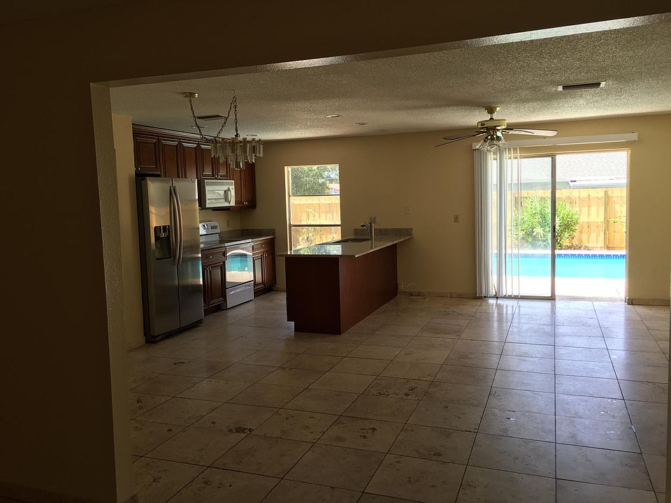 Open kitchen and living area