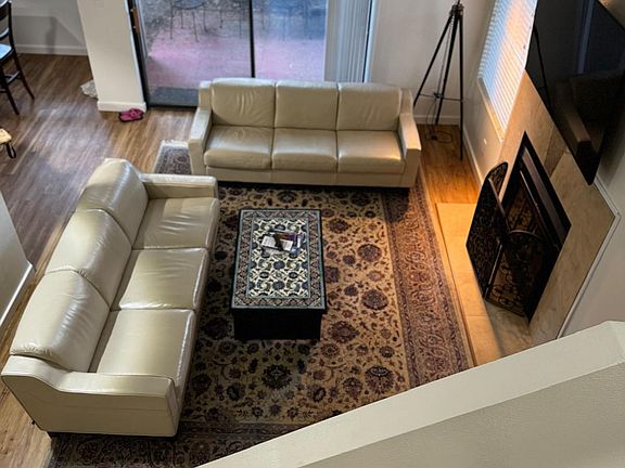 Living room view from Upstairs stair landing