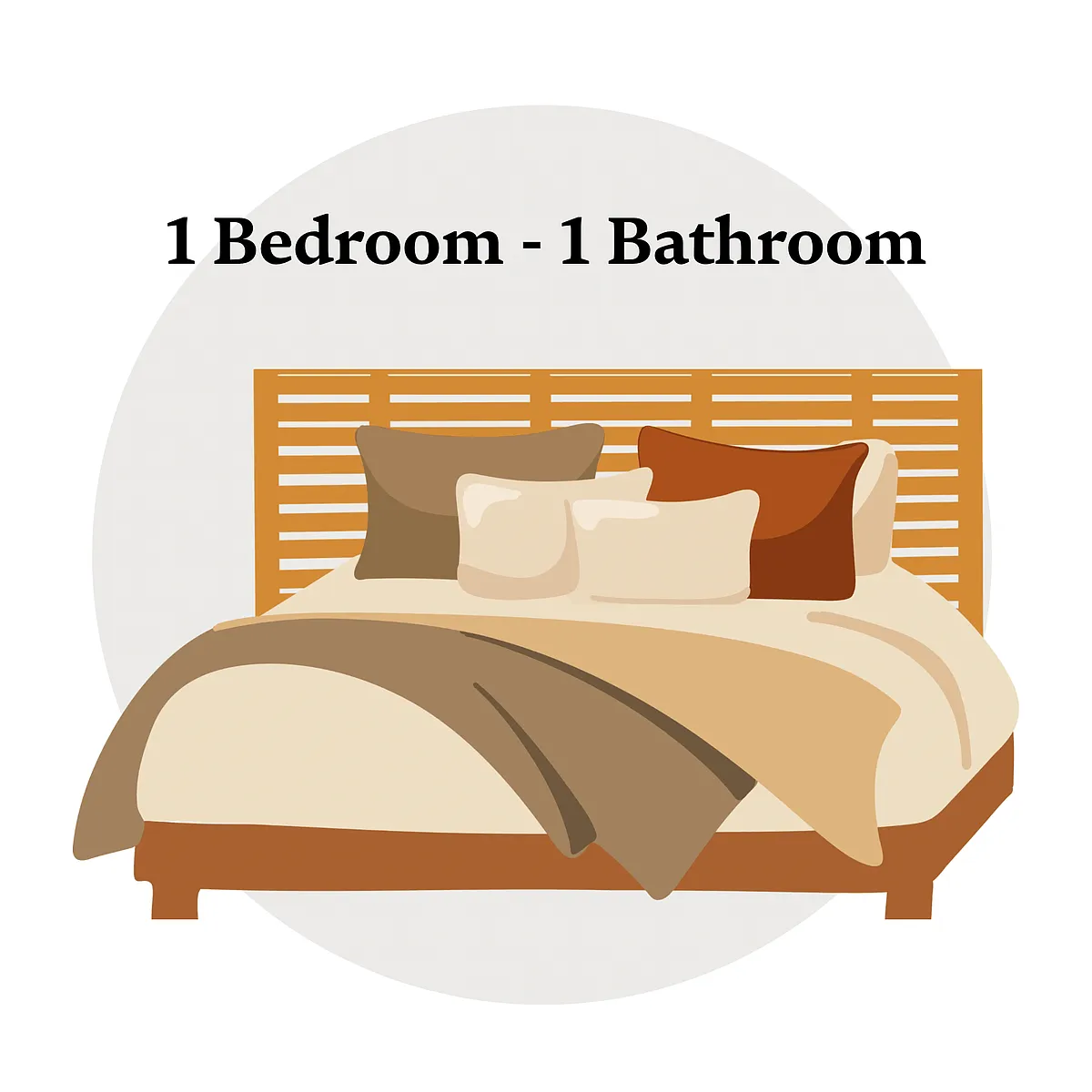 Floor plan 1 bedroom, 1 bathroom