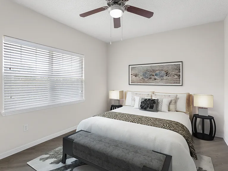 Retreat to a bedroom built for relaxation.