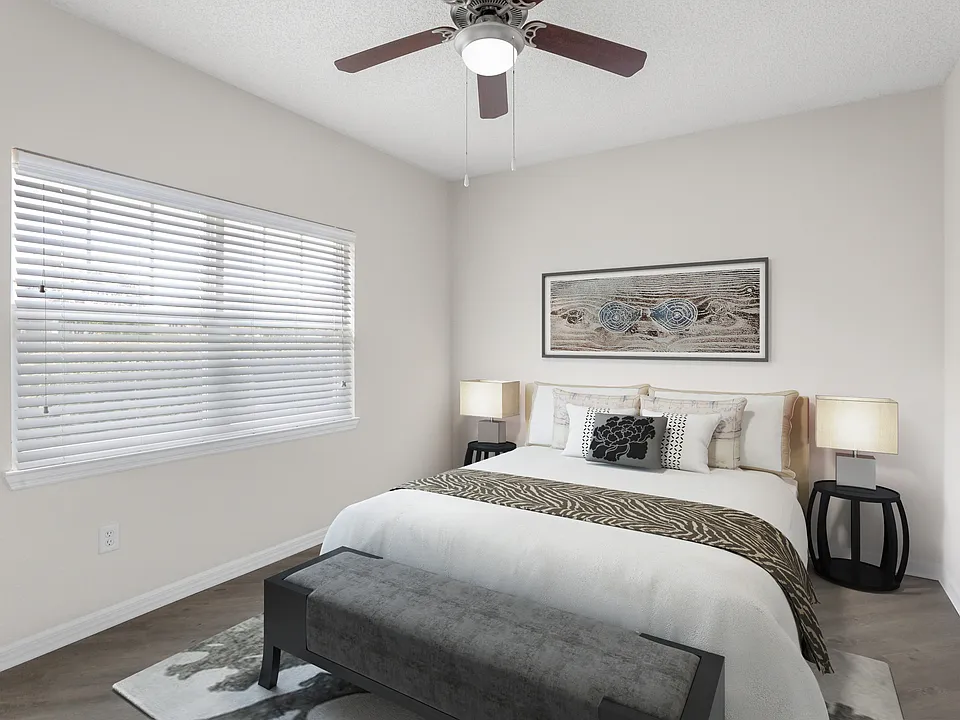 Retreat to a bedroom built for relaxation.