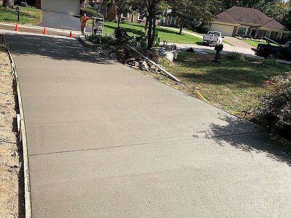 New Concrete Driveway View #