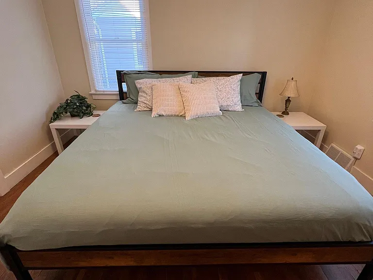Master bedroom, main level, king bed.
