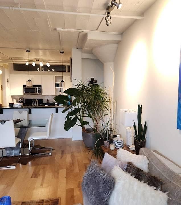 Living room into Kitchen