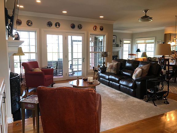 living room with fireplace