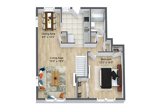 Floor plan 1 Bed 1 Bath