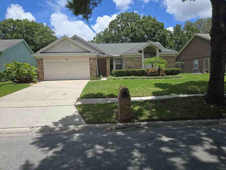 Front of house with all new landscaping, sod and sprinklers