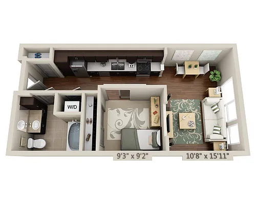 Floor plan Studio E1A