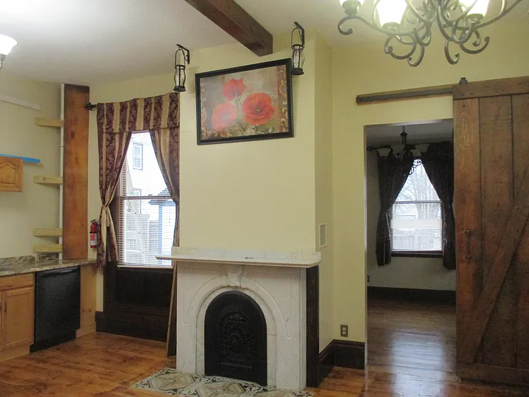 Barndoor to bedroom