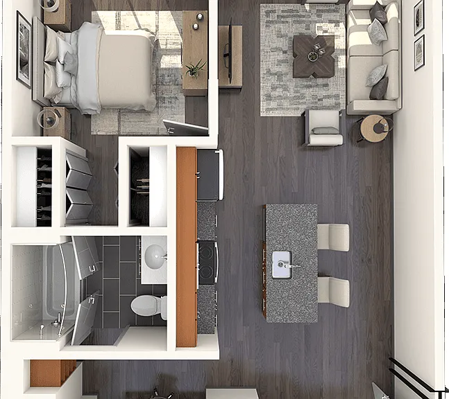 1-Bedroom 1-Bathroom | 668 sqft 1-Bedroom 1-Bathroom | 668 sqft