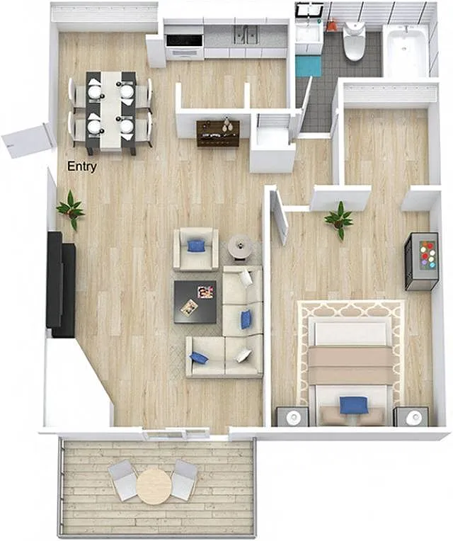 Floor plan 1x1 Concept Upgraded